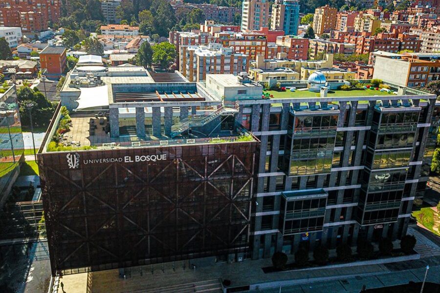 Aerial view of the Universidad El Bosque campus
